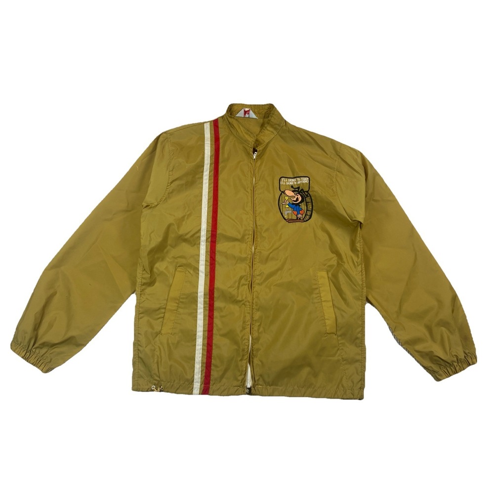 Vintage Wizard The ID "I'll Drink To That" Jacket Men's Medium Full Zip